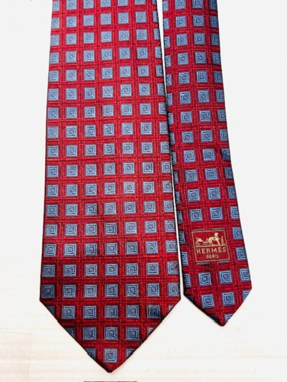 2 Neck ties Hermès Paris Silk France Made & Gentle Men +  1YSL Handkerchie (49) - Picture 10 of 16